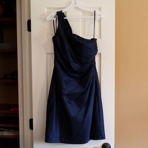 Alexia | One-shoulder Navy Bridesmaid Dress